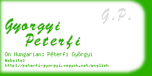 gyorgyi peterfi business card