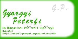 gyorgyi peterfi business card